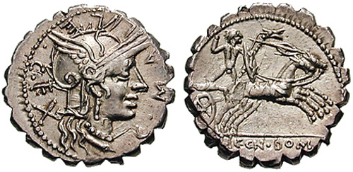 porcia roman coin denarius
